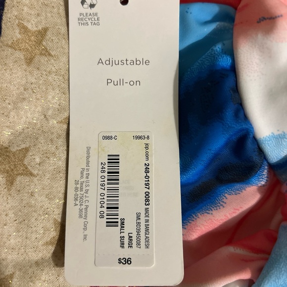 NWT Peyton & Parker women’s SWIM TOP, colorful halter top SIZE LARGE - Picture 3 of 7